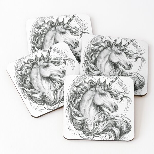 Item preview, Art nouveau unicorn designed and sold by MendaciousMina.