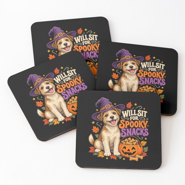 Item preview, Will Sit for Spooky Snacks - Halloween Dog designed and sold by Good Mood Foundry.