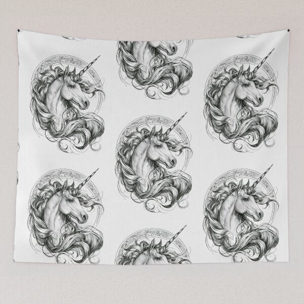 Item preview, Art nouveau unicorn designed and sold by MendaciousMina.