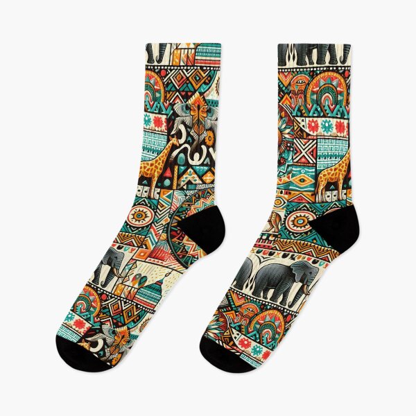 Item preview, Safari Wildlife Geometric Mosaic – Colorful Animal Pattern designed and sold by Apex Designs.