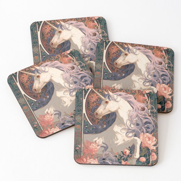 Item preview, Art nouveau unicorn designed and sold by MendaciousMina.