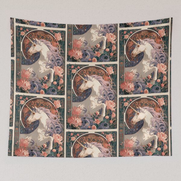 Item preview, Art nouveau unicorn designed and sold by MendaciousMina.