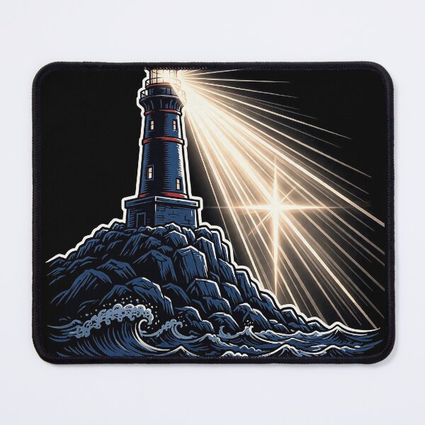 Item preview, Lighthouse Beacon Storm Art designed and sold by Gangster-Design.
