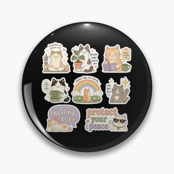 Item preview, Cozy Self Care Cat Pack designed and sold by creativerooney.