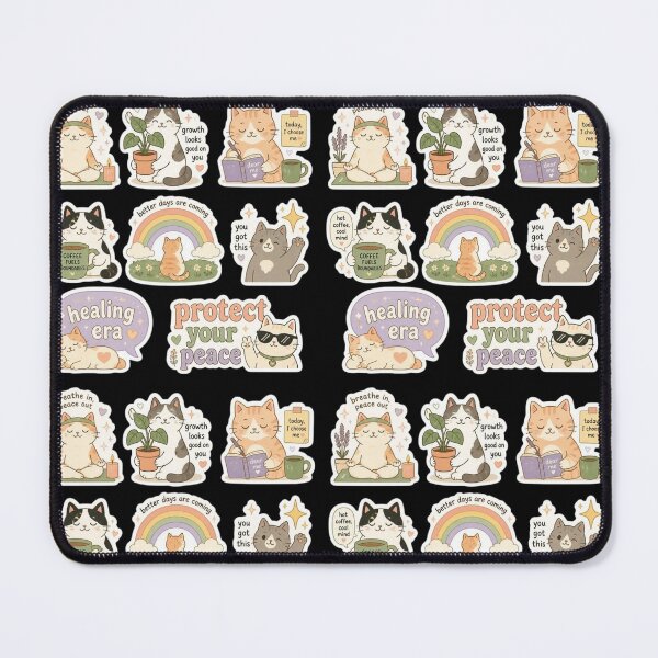 Item preview, Cozy Self Care Cat Pack designed and sold by creativerooney.
