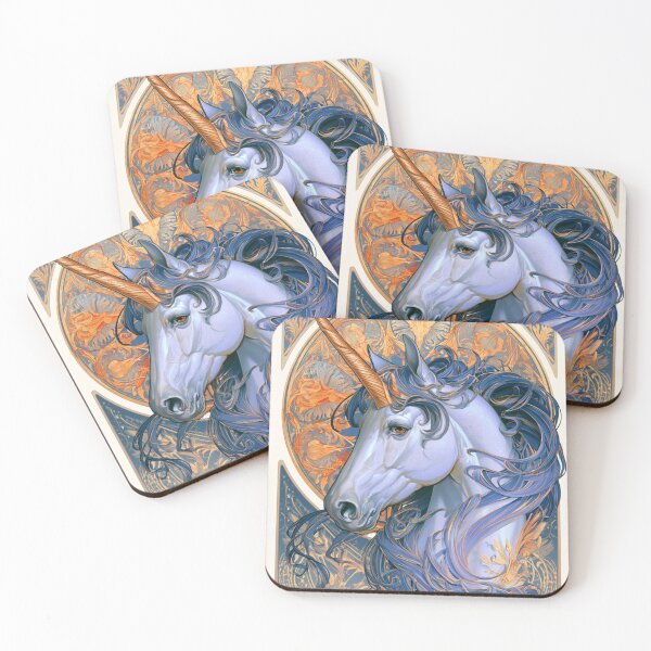 Item preview, Art nouveau unicorn designed and sold by MendaciousMina.