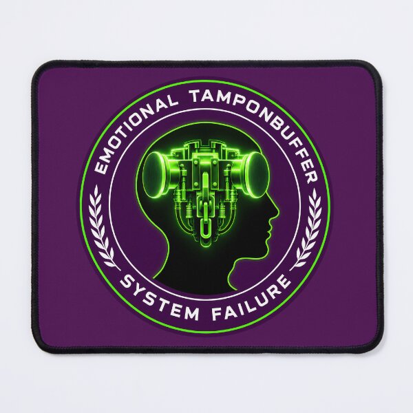 Item preview, Emotional Tamponbuffer System Failure Cyber Badge Neon Art designed and sold by PERSPECTIVERED.
