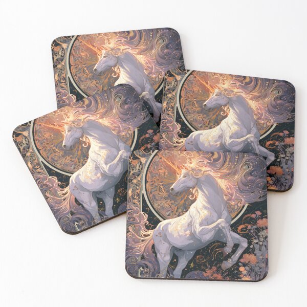 Item preview, Art nouveau unicorn designed and sold by MendaciousMina.