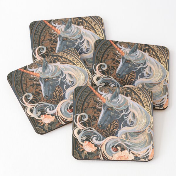 Item preview, Art nouveau unicorn designed and sold by MendaciousMina.