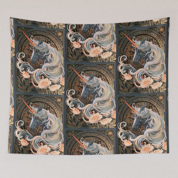 Item preview, Art nouveau unicorn designed and sold by MendaciousMina.