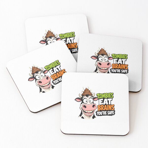 Item preview, Zombies Eat Brains You're Safe Funny Cow designed and sold by sazuii.