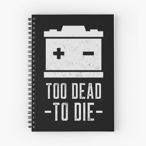 Item preview, Too Dead To Die Vintage Car Battery Design, Car Humor designed and sold by BriAngelaBubbleDesigns.