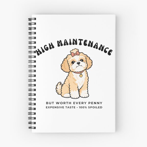 Item preview, High Maintenance Spoiled Maltipoo Doodle Cute Fluffy Dog Retro Art designed and sold by wildsilencee.