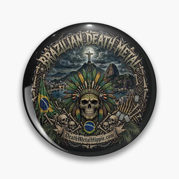 Artikelvorschau, Brasilianischer Death Metal – Tribal Skull entworfen und verkauft von Death Metal Hippie.