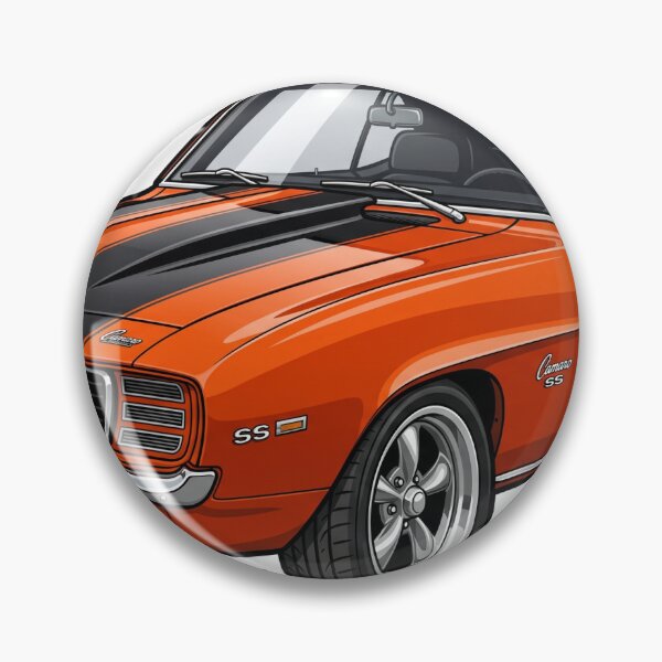 Item preview, 1969 Camaro SS Hugger Orange Classic Muscle Car Sticker designed and sold by Fixnovaguide.