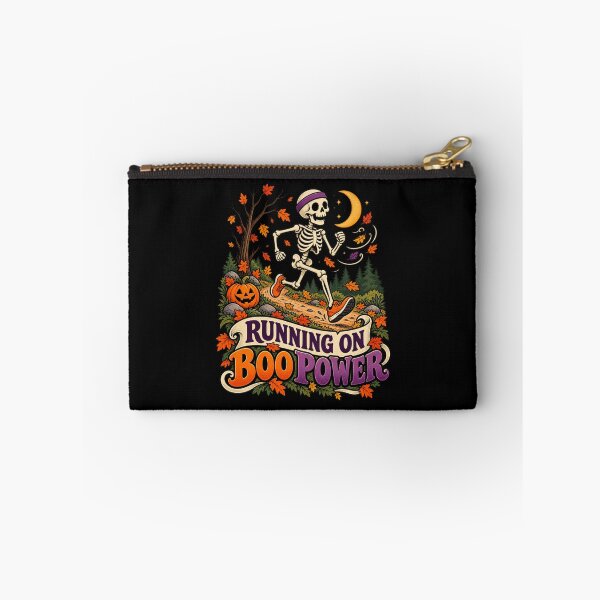 Item preview, Running On Boo Power - Halloween Skeleton Runner designed and sold by Good Mood Foundry.