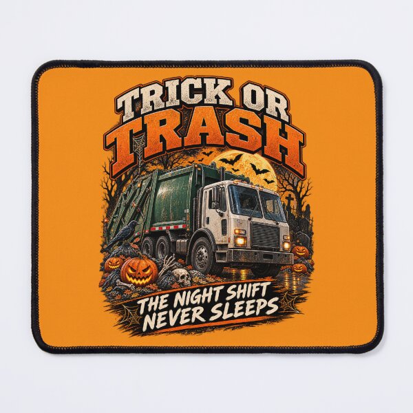 Item preview, "Trick or Trash" — The Night Shift Never Sleeps designed and sold by ODDSHIFT STUDIO.