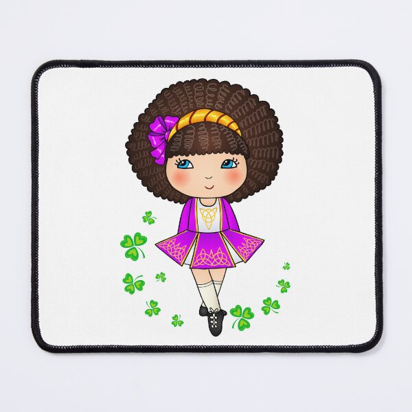 Item preview, Cute Irish dancer girl in purple dress designed and sold by Art of Sun.