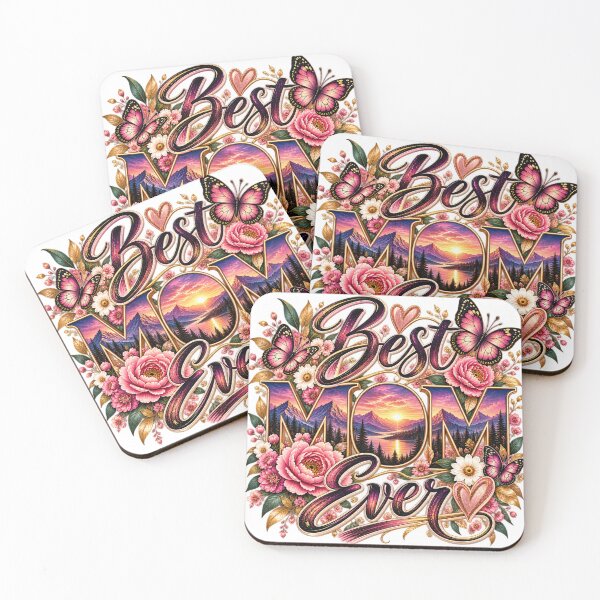 Item preview, Best Mom Ever Floral Butterfly Sunset Design designed and sold by lielie99.
