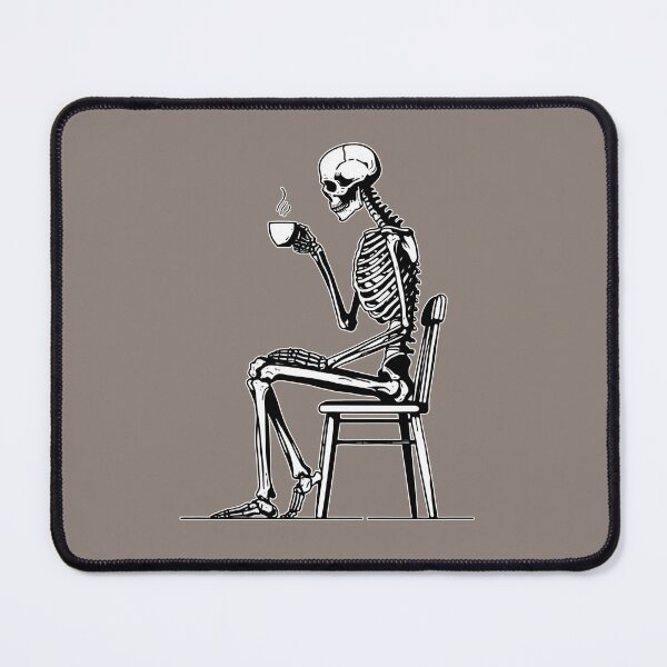 Item preview, Skeleton Sitting On Chair Drinking Coffee Alone designed and sold by Lady-K-.