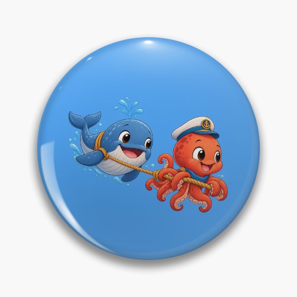 Item preview, Cute Whale and Octopus Adventure, Underwater Animal Friends designed and sold by Amyay.