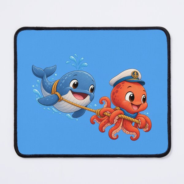 Item preview, Cute Whale and Octopus Adventure, Underwater Animal Friends designed and sold by Amyay.