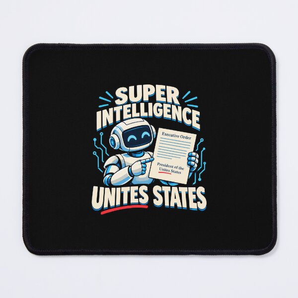 Item preview, Super Intelligence Unites States Funny AI Typo Design designed and sold by Daily Mood Tees.