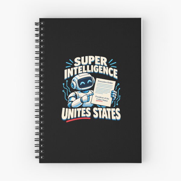 Item preview, Super Intelligence Unites States Funny AI Typo Design designed and sold by Daily Mood Tees.