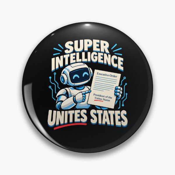 Item preview, Super Intelligence Unites States Funny AI Typo Design designed and sold by Daily Mood Tees.