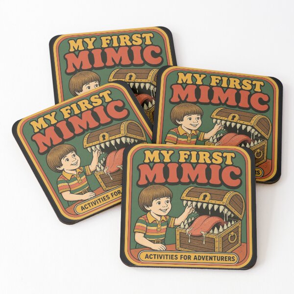 Item preview, My First Mimic Retro 70s Activity Book DND Dark Humor designed and sold by Dice_Goblin_Studio.