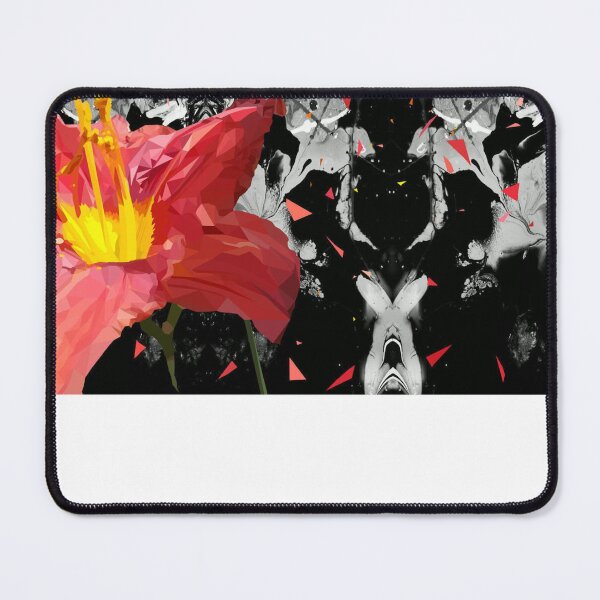 Item preview, Low Poly Lily Flower Abstract Rorschach Backdrop designed and sold by KimberyBorjas.