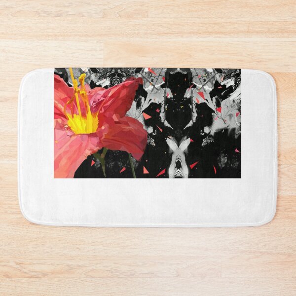 Item preview, Low Poly Lily Flower Abstract Rorschach Backdrop designed and sold by KimberyBorjas.