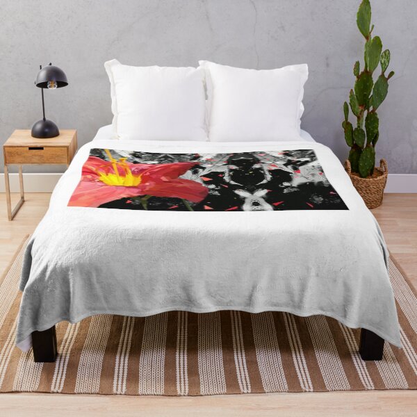 Item preview, Low Poly Lily Flower Abstract Rorschach Backdrop designed and sold by KimberyBorjas.
