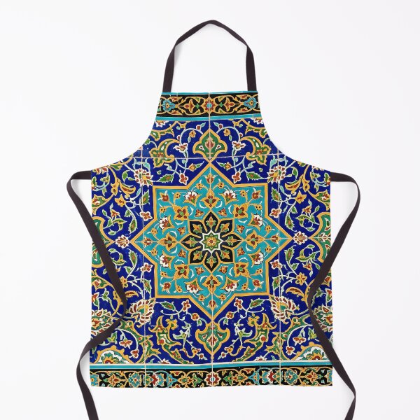 Item preview, Persian Tile Mosaic Traditional Blue Arabesque Pattern Iranian Architecture Art designed and sold by yousefi.