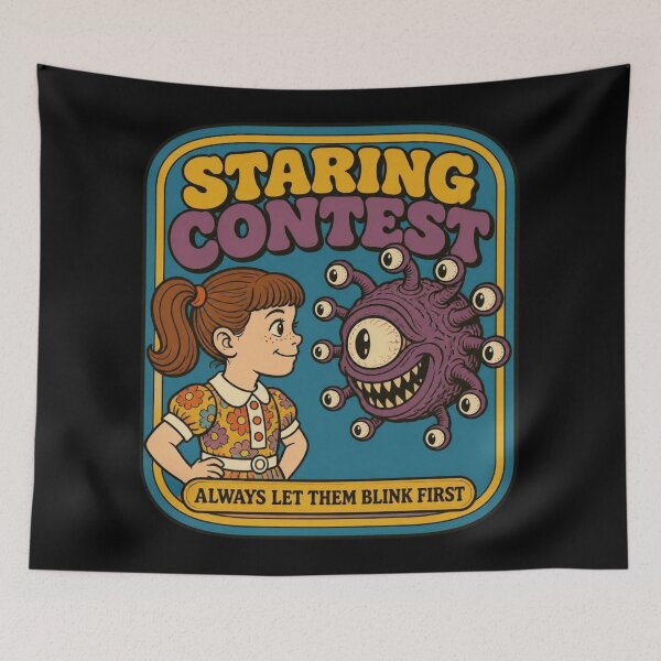 Item preview, Staring Contest Champion Retro 70s Beholder DND Humor  designed and sold by Dice_Goblin_Studio.