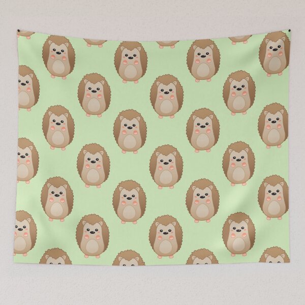 Item preview, Pattern of Cute Pastel Baby hedgehog - Kawaii Chibi illustration designed and sold by Agamaji.