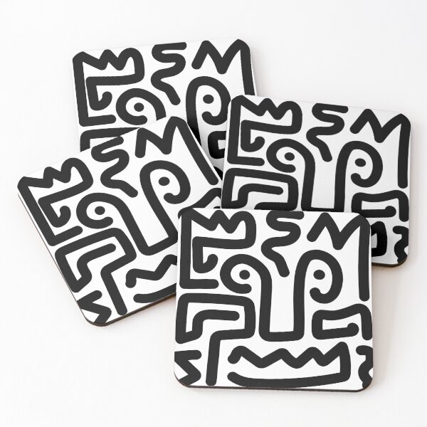 Item preview, Abstract Doodle Art - Black Line Art Pattern designed and sold by Wolagno.