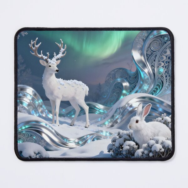 Item preview, Northern Lights Winter Wildlife Art designed and sold by Roanemermaid.