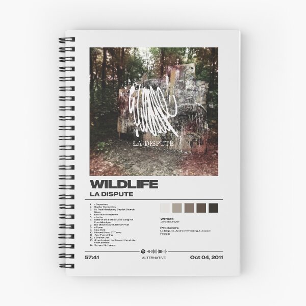 Item preview, Wildlife by La Dispute - Minimalist Tracklist Art designed and sold by FourthWall Prints.