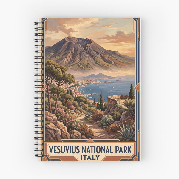 Artikelvorschau, Vesuv-Nationalpark, Italien – Vintage-Reiseposter – Vulkan Vesuv, Bucht von Neapel, Kampanien entworfen und verkauft von Bomax121.