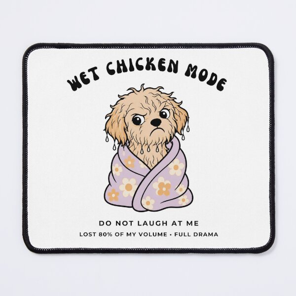 Item preview, Wet Chicken Mode Funny Maltipoo Bath Time Puppy Retro Art designed and sold by wildsilencee.