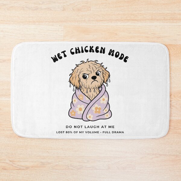 Item preview, Wet Chicken Mode Funny Maltipoo Bath Time Puppy Retro Art designed and sold by wildsilencee.