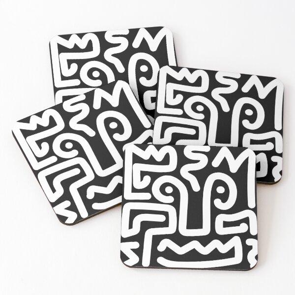 Item preview, Abstract Doodle Art - Black Line Art Pattern designed and sold by Wolagno.
