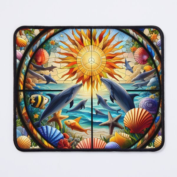 Item preview, Stained Glass Ocean Art designed and sold by Sybille-Yates.