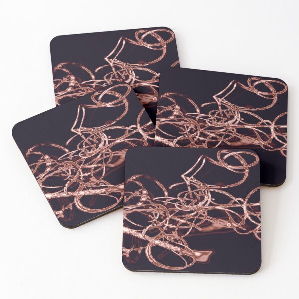 Item preview, Rose Gold Vine Wire – Luxurious Botanical Abstract designed and sold by SulkaCreative.