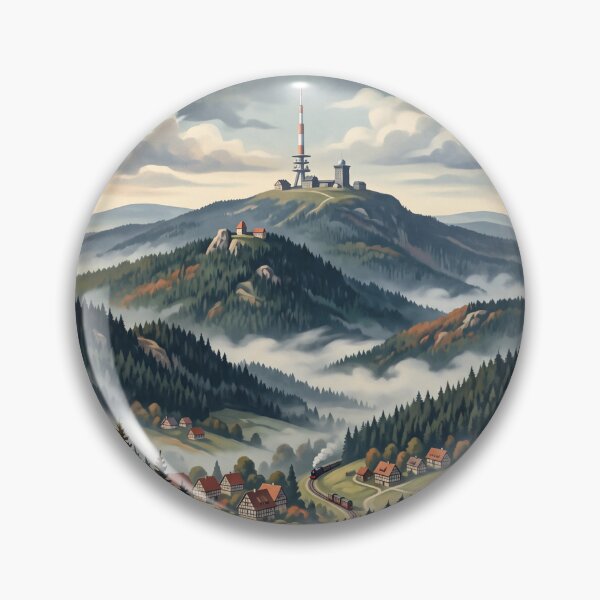 Artikelvorschau, Harz Mountains Deutschland Vintage Reiseposter – Brocken Nationalpark Wälder Wernigerode entworfen und verkauft von Bomax121.