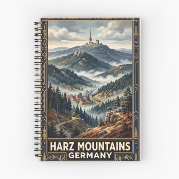 Item preview, Harz Mountains Germany Vintage Travel Poster – Brocken National Park Forests Wernigerode designed and sold by Bomax121.