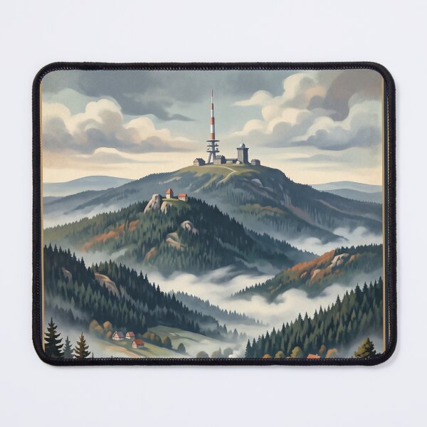 Item preview, Harz Mountains Germany Vintage Travel Poster – Brocken National Park Forests Wernigerode designed and sold by Bomax121.