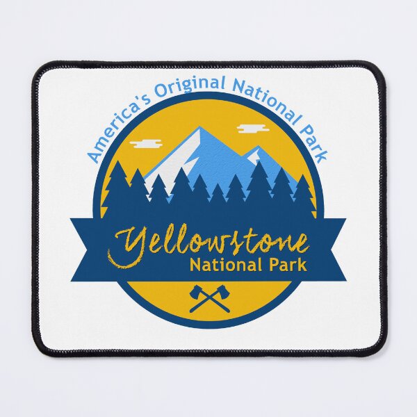 Item preview, Yellowstone National Park Retro Badge | America's Original National Park | Vintage Travel Souvenir designed and sold by DonnaRaine.