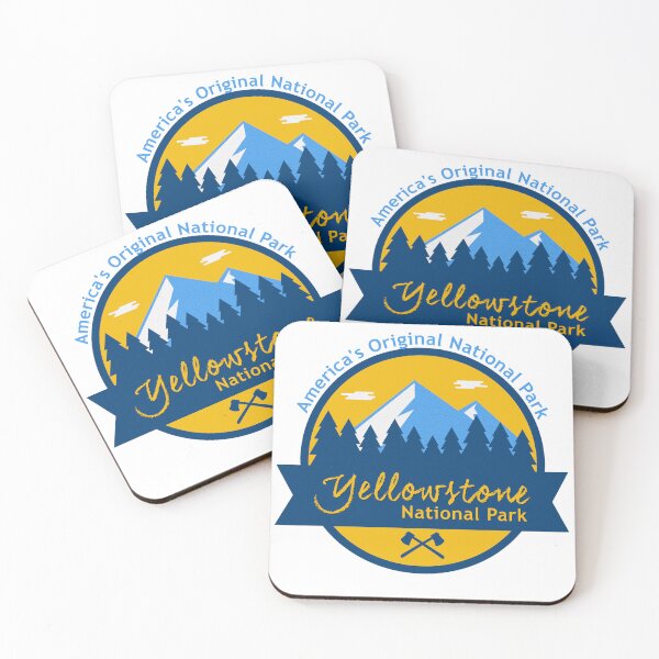 Item preview, Yellowstone National Park Retro Badge | America's Original National Park | Vintage Travel Souvenir designed and sold by DonnaRaine.